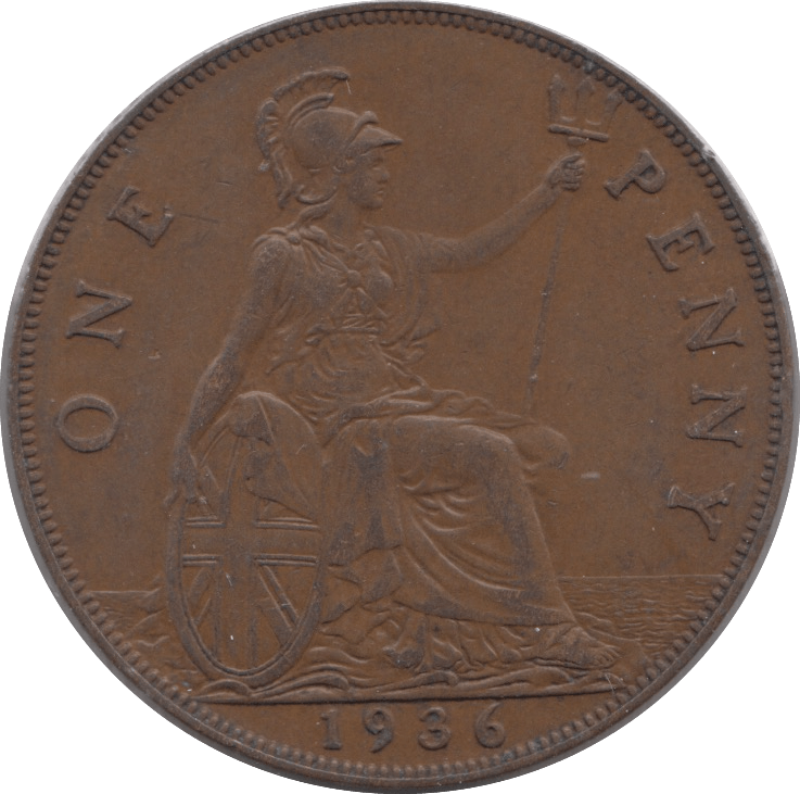 1936 PENNY ( AUNC ) 2 - Penny - Cambridgeshire Coins