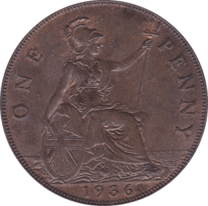 1936 PENNY ( AUNC ) B - Penny - Cambridgeshire Coins