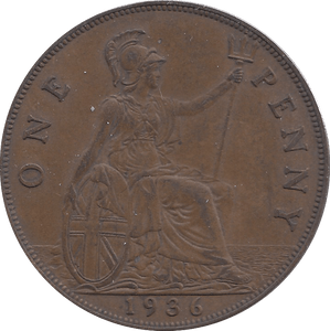1936 PENNY ( AUNC ) C - Penny - Cambridgeshire Coins