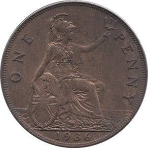 1936 PENNY ( AUNC ) - Penny - Cambridgeshire Coins