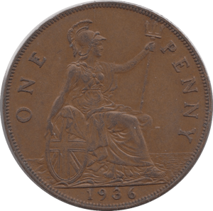 1936 PENNY ( AUNC ) - Penny - Cambridgeshire Coins