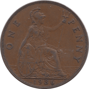 1936 PENNY ( EF ) 2 - Penny - Cambridgeshire Coins