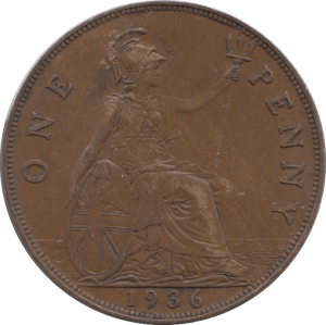 1936 PENNY ( EF ) 3 - Penny - Cambridgeshire Coins