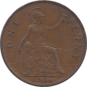 1936 PENNY ( EF ) 3 - Penny - Cambridgeshire Coins