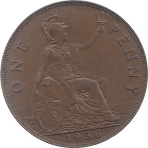 1936 PENNY ( UNC ) 3 - Penny - Cambridgeshire Coins