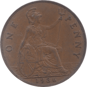 1936 PENNY ( UNC ) 4 - Penny - Cambridgeshire Coins
