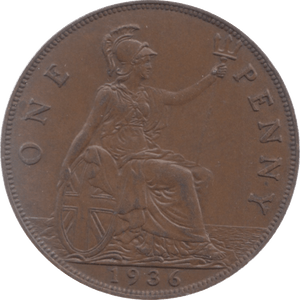 1936 PENNY ( UNC ) 5 - Penny - Cambridgeshire Coins