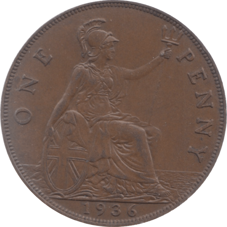 1936 PENNY ( UNC ) 5 - Penny - Cambridgeshire Coins