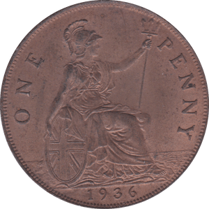 1936 PENNY ( UNC ) D - Penny - Cambridgeshire Coins