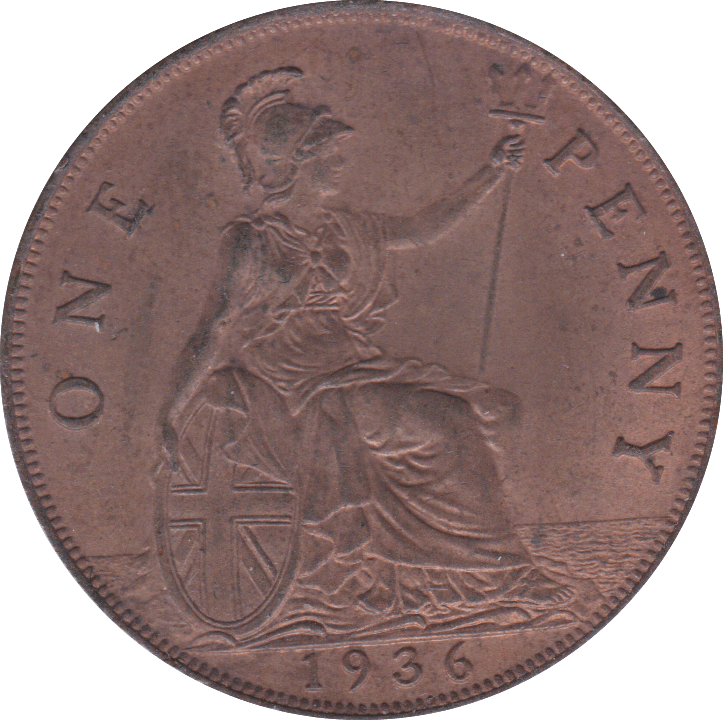 1936 PENNY ( UNC ) D - Penny - Cambridgeshire Coins