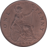 1936 PENNY ( UNC ) D - Penny - Cambridgeshire Coins