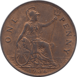 1936 PENNY ( UNC ) - Penny - Cambridgeshire Coins