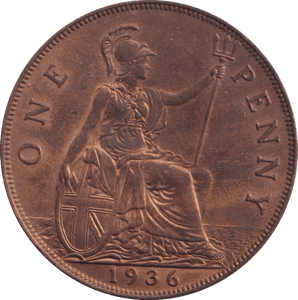 1936 PENNY ( UNC ) - Penny - Cambridgeshire Coins