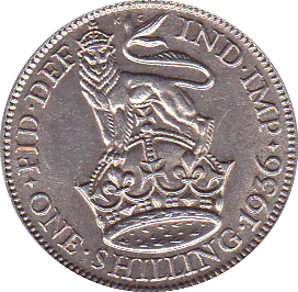 1936 SHILLING ( UNC ) B - Shilling - Cambridgeshire Coins