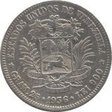 1936 SILVER 5 BOLIVIANS VENEZUELA - SILVER WORLD COINS - Cambridgeshire Coins