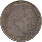 1936 SILVER 5 MARKS GERMANY - WORLD SILVER COINS - Cambridgeshire Coins