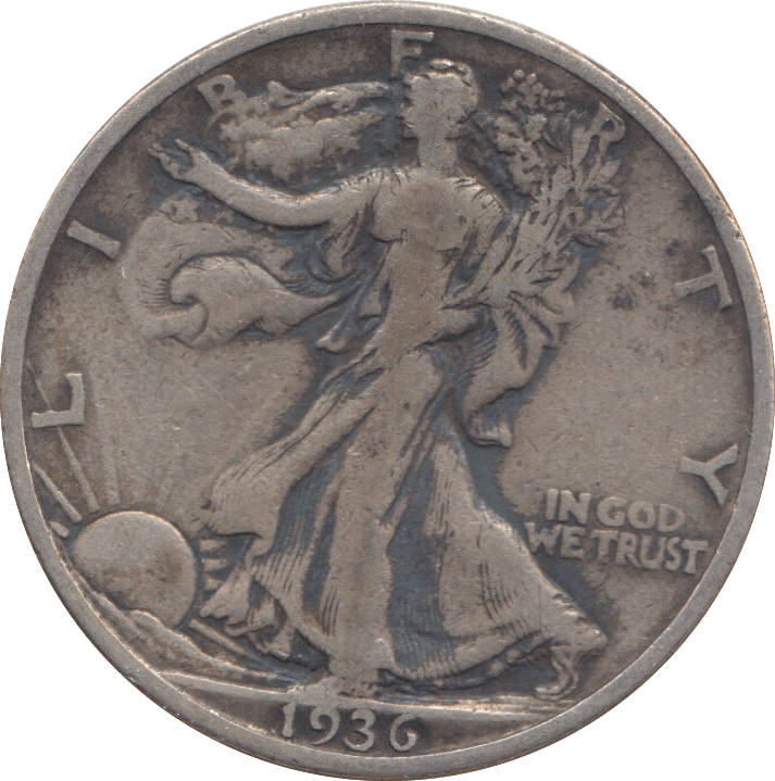 1936 SILVER HALF DOLLAR USA - SILVER WORLD COINS - Cambridgeshire Coins
