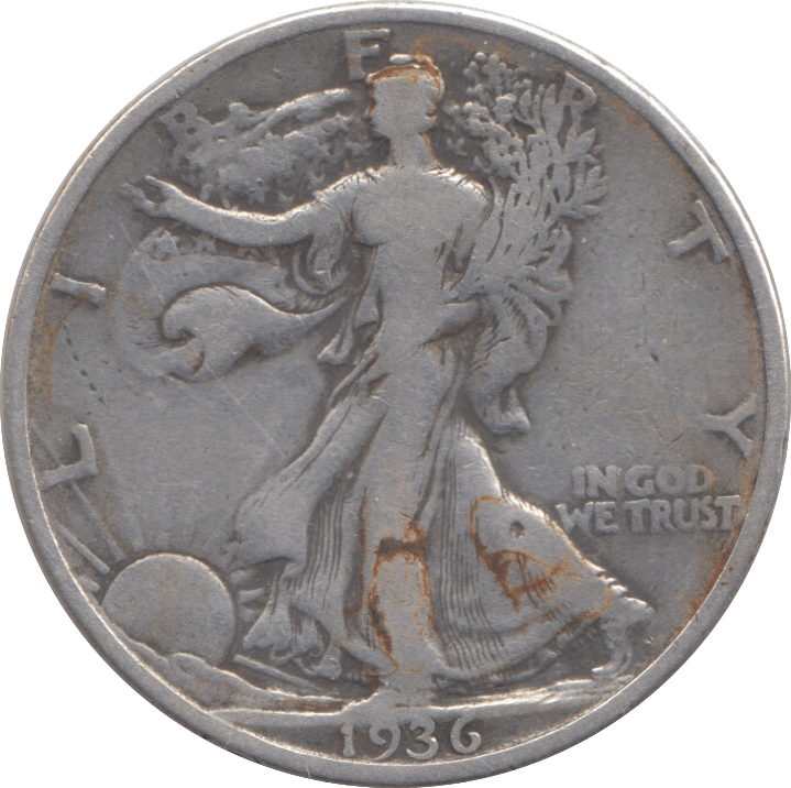 1936 SILVER HALF DOLLAR USA - SILVER WORLD COINS - Cambridgeshire Coins