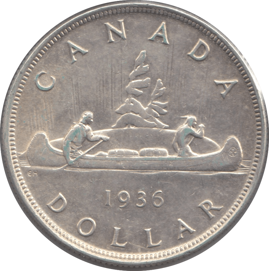 1936 SILVER ONE DOLLAR CANADA - WORLD SILVER COINS - Cambridgeshire Coins