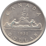 1936 SILVER ONE DOLLAR CANADA - WORLD SILVER COINS - Cambridgeshire Coins