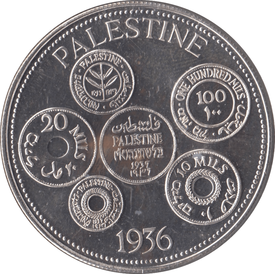 1936 SILVER PALESTINE 20 MILS CROWN COIN - SILVER WORLD COINS - Cambridgeshire Coins