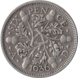 1936 SIXPENCE ( FINE ) - Sixpence - Cambridgeshire Coins