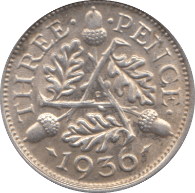 1936 THREEPENCE ( AUNC ) 2 - Threepence - Cambridgeshire Coins