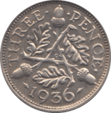 1936 THREEPENCE ( EF ) 2 - threepence - Cambridgeshire Coins