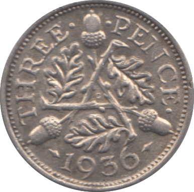1936 THREEPENCE ( EF ) - threepence - Cambridgeshire Coins