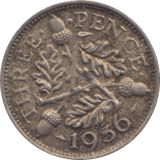 1936 THREEPENCE ( FINE ) - Threepence - Cambridgeshire Coins