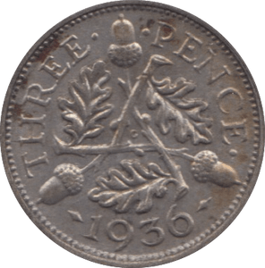 1936 THREEPENCE ( GVF ) - Threepence - Cambridgeshire Coins