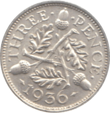 1936 THREEPENCE ( UNC ) 3 - Threepence - Cambridgeshire Coins