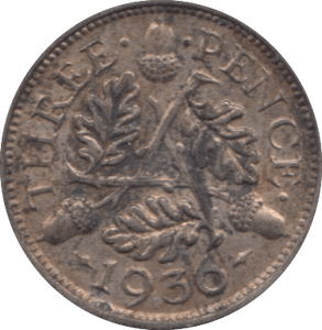 1936 THREEPENCE ( UNC ) - Threepence - Cambridgeshire Coins