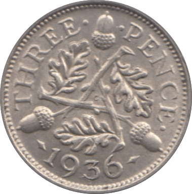 1936 THREEPENCE ( UNC ) - Threepence - Cambridgeshire Coins