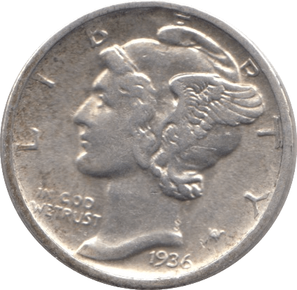 1936 USA SILVER DIME DENVER MINT - SILVER WORLD COINS - Cambridgeshire Coins