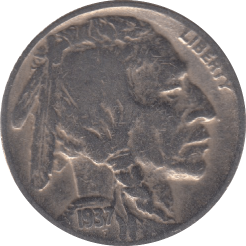 1937 5 CENTS ( FINE ) USA - WORLD COINS - Cambridgeshire Coins