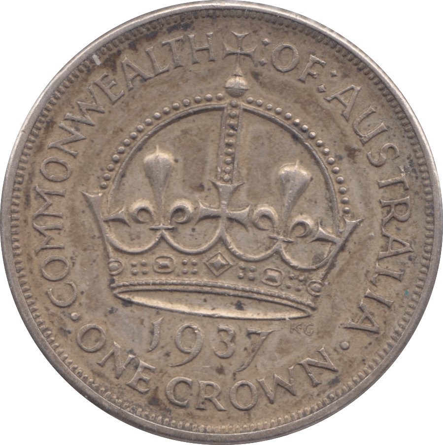 1937 AUSTRALIA SILVER ONE CROWN - WORLD COINS - Cambridgeshire Coins
