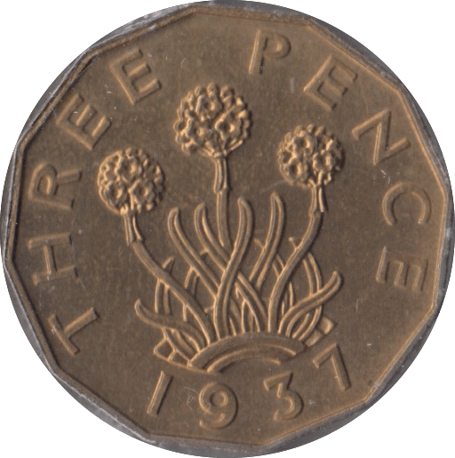 1937 BRASS THREEPENCE ( PROOF ) - Threepence - Cambridgeshire Coins