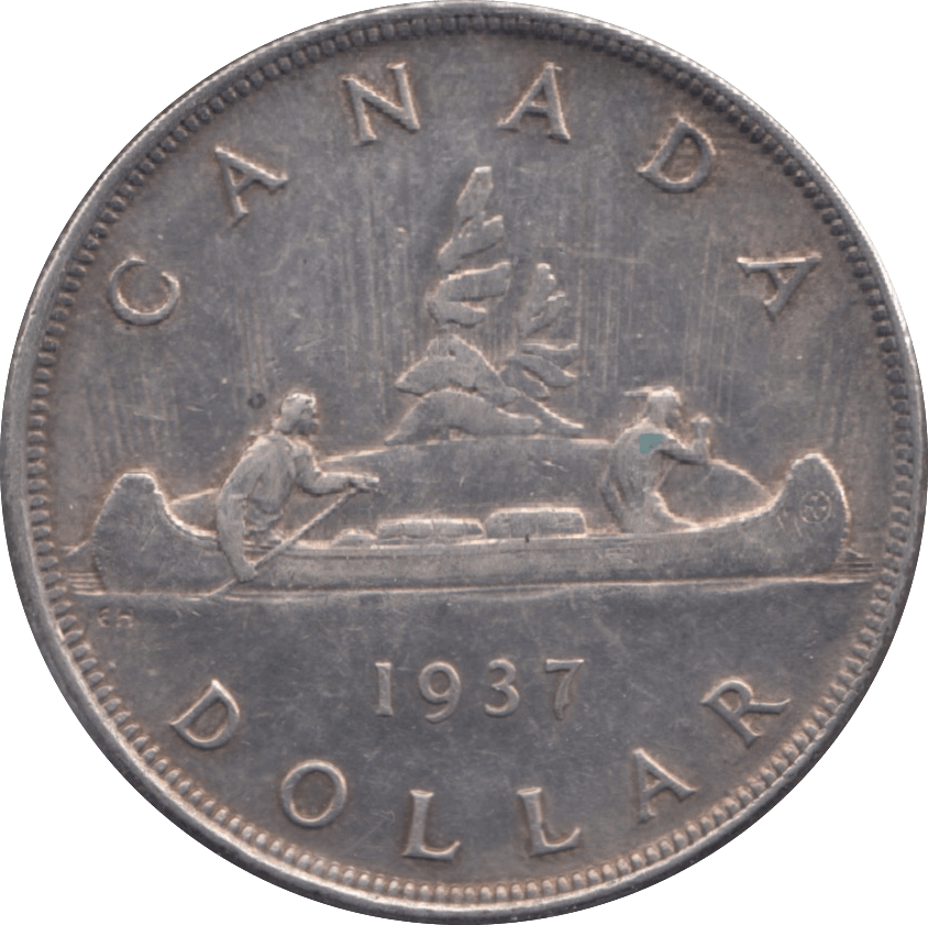1937 CANADA SILVER ONE DOLLAR 8 - WORLD SILVER COINS - Cambridgeshire Coins