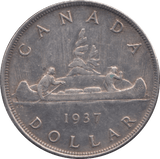 1937 CANADA SILVER ONE DOLLAR 8 - WORLD SILVER COINS - Cambridgeshire Coins
