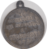 1937 COMMEMORATE CORONATION OF EDWARD VIII MEDALLION - MEDALLIONS - Cambridgeshire Coins