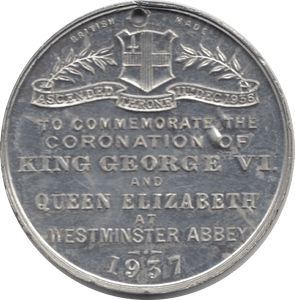 1937 CORONATION KING GEORGE VI QUEEN ELIZABETH MEDALLION 6 - MEDALLIONS - Cambridgeshire Coins