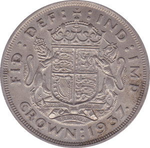 1937 CROWN ( AUNC ) D - Crown - Cambridgeshire Coins
