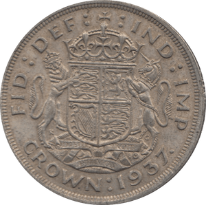 1937 CROWN ( GVF ) 1 - HALFCROWN - Cambridgeshire Coins