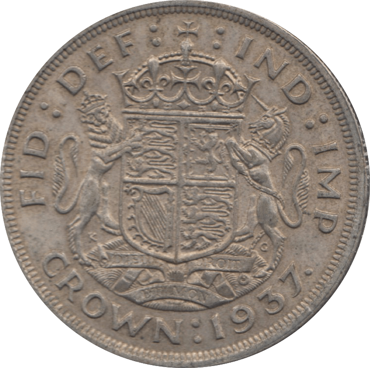 1937 CROWN ( GVF ) 1 - HALFCROWN - Cambridgeshire Coins