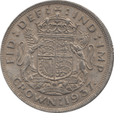 1937 CROWN ( GVF ) 1 - HALFCROWN - Cambridgeshire Coins