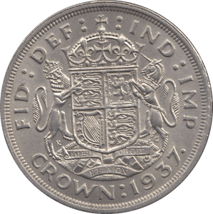 1937 CROWN ( UNC ) 7C - Crown - Cambridgeshire Coins