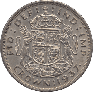 1937 CROWN ( UNC ) 8 - Crown - Cambridgeshire Coins
