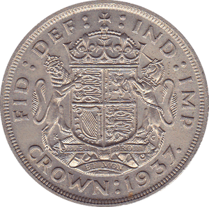1937 CROWN ( UNC ) B - Crown - Cambridgeshire Coins