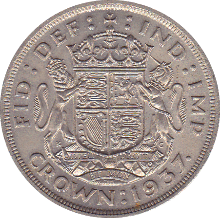 1937 CROWN ( UNC ) B - Crown - Cambridgeshire Coins